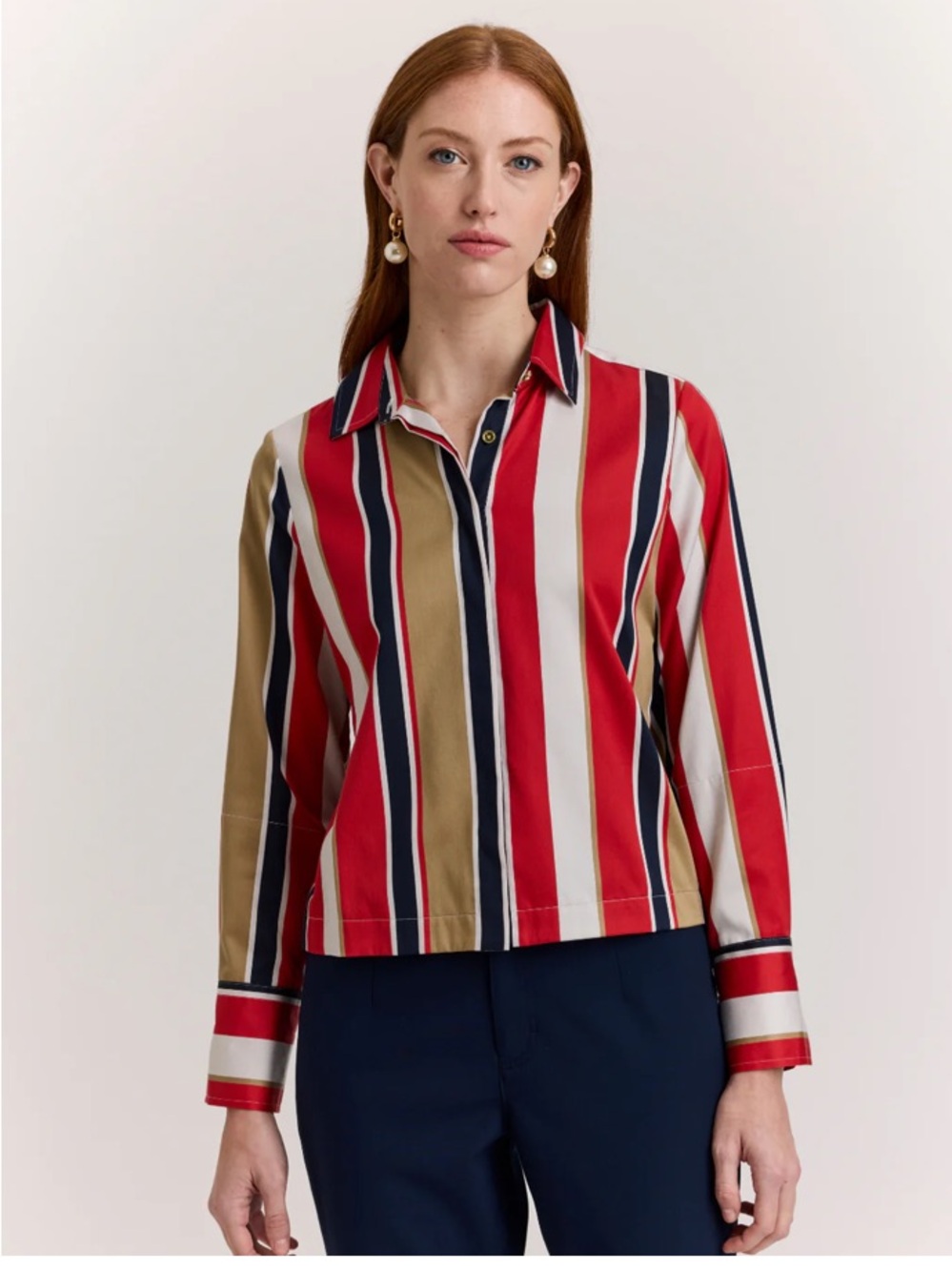 Hinson Wu Long Sleeve Nautical Top - NWT!
